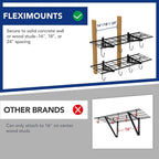 FLEXIMOUNTS Garage Wall Shelving, Includes 8 Bike Hooks, Wall Shelf Garage - Image 3