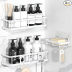 YASONIC Shower Caddy Adhesive, No Drill Bathroom Shower Organizers, by YASONIC