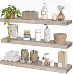 RALGEND Floating Shelves for Wall, 1.5" Thick Wall Shelf Set of 3 - Image 9