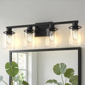 DORESshop Bathroom Light Fixtures, 4-Light Black Bathroom Lighting Fixtures by DORESshop