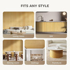 OUZUGIE 2 Pack 96x48 Inch Natural Bamboo Wall Panel – Natural Pole Wrap Paneling - Image 4