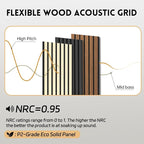 RITOLLO 4 Pack Wood Panels for Wall, 90.55"×12.6" Wood Slat Acoustic Panels for - Image 4