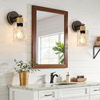MOKATNG Set of 2 Wall Sconces for Bathroom, Coastal Modern Vanity Lights - Image 6