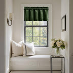 NICETOWN Velvet Cafe Windows Valance, Olive Green Window Treatment by NICETOWN