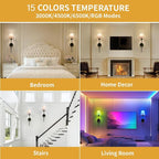Wall sconces Set of Two Battery Operated – Rechargeable Wireless Wall Lights - Image 7