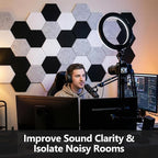 18 Pack Acoustic Panels-12"X10"X 0.4" Self-Adhesive Soundproof Wall Panels - Image 2