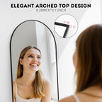 Simple Deluxe Arched Full Length Mirror, - Image 4