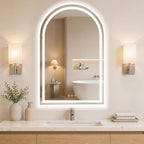 Arched LED Bathroom Mirrors by WISSMILESHOME