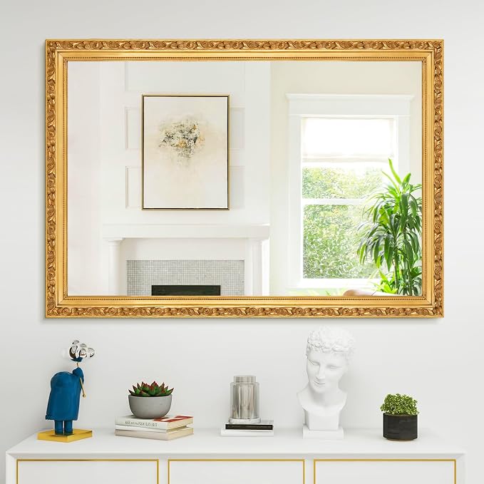 Gold Vintage Mirror, Decorative Mirrors by AutdotWallMirrors