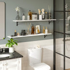 DINZI LVJ Long Wall Shelves, 47.3Inch Wall Mounted Shelves Set of 2, Extra - Image 6