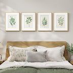 Framed Minimalist Sage Green Botanical Wall Art by Cuspin