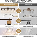 MOKATNG Bathroom Light Fixtures, 5-Light Coastal Vanity Lights - Image 5