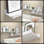 Boswillon 36 Inches Long Floating Shelves Wall Mounted, 2 Set Modern White Shelf - Image 4
