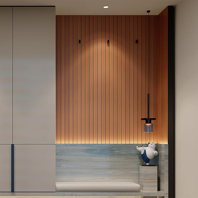 YU LI 3DH Peel and Stick PVC Slat Wall Panel 118"x15.75" Self-Adhesive Thick - Image 5