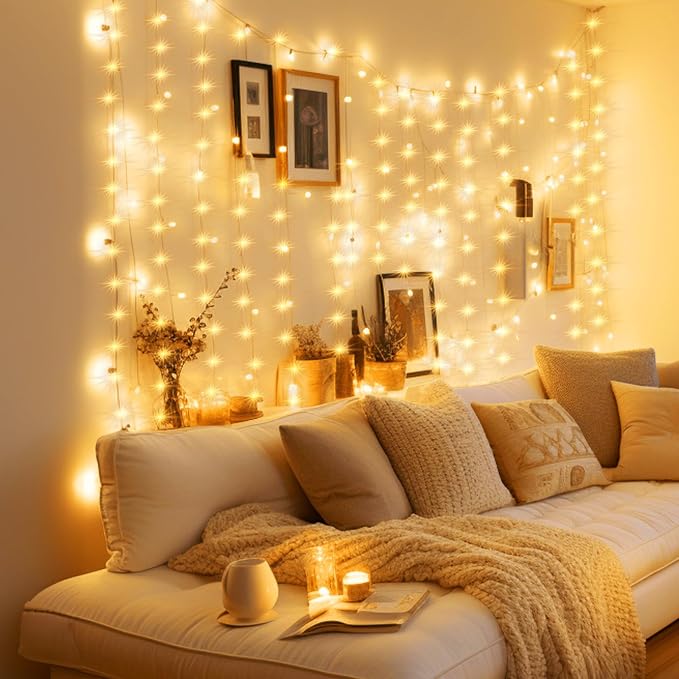 Minetom Curtain Lights, 300 LED Dimmable Fairy Lights Twinkle Lights - Image 6