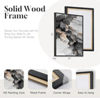 Framed Abstract Black and Gold Wall Art - Image 5