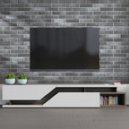 100 Whitewash Grey Faux Brick Wall Tiles, 3D Thin Brick Veneers - Image 2