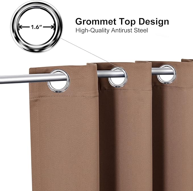 ChrisDowa Grommet Room Darkening Curtains - Image 2