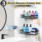 OMAIRA 3-Pack Shower Caddy - Image 3