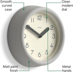 JONES CLOCKS® Fuze wall Clock | Small Round Clock | Gray | Playful Modern Design - Image 5