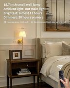 KDG Cordless Wall Sconces Set of 2, Small Wireless 5200mAh Rechargeable Battery - Image 2