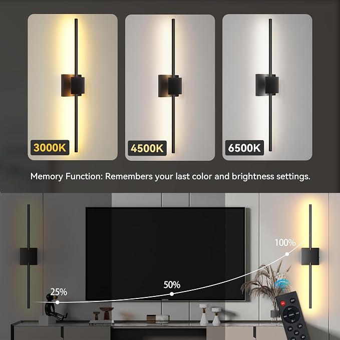 Battery Operated Wall Sconces Set of 2,  8000mAh Rotatable - Image 7