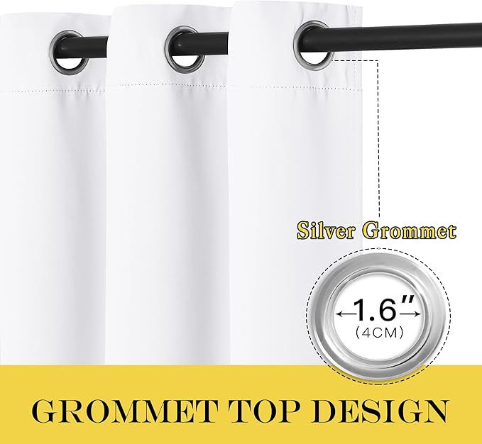 NICETOWN Extra Long Room Darkening Curtain 102 inches Long, Grommet Patio Door - Image 3