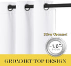 NICETOWN Extra Long Room Darkening Curtain 102 inches Long, Grommet Patio Door - Image 3