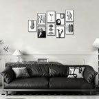 LOARTVE 9Pcs Black and White Fashion Wall Art Prints Trendy Leopard Stockholm - Image 4