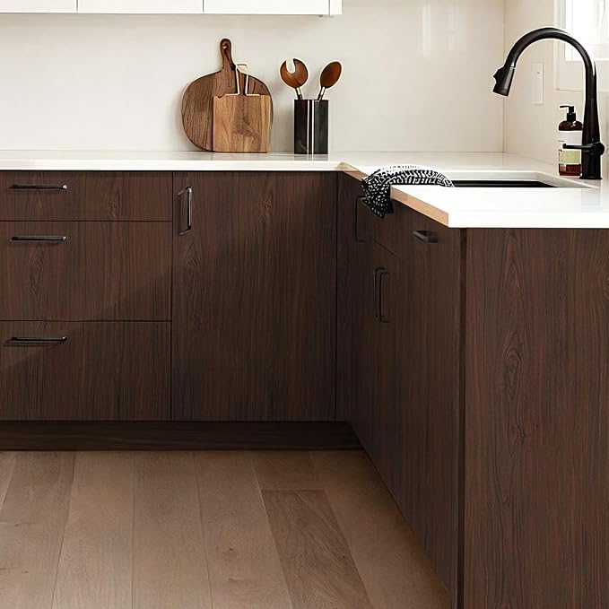 Heroad Peel and Stick Wallpaper Wood Contact Paper Wood Wallpaper Red Brown - Image 5