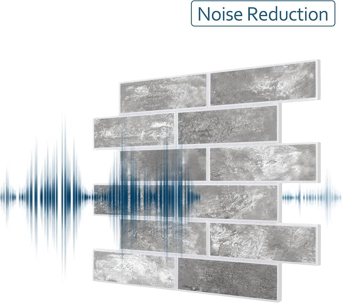 8-Pack 3D Faux Brick Acoustic Wall Panels, 11.8" x 11.8" PET Soundproof & Noise - Image 4