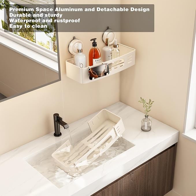 Voldra Shower Caddy Suction Cup, Shower Shelves - Image 4