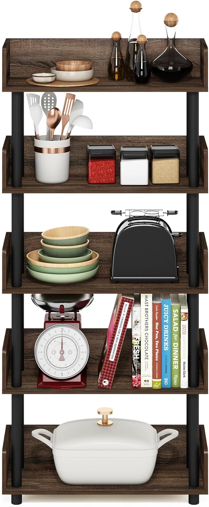 Furinno Turn-N-Tube 5-Tier Toolless Freestanding Multipurposes Display Rack - Image 4