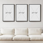 Framed Boho Wall Art for Living Room, Large 3 Piece Neutral Geometric Black and - Image 3