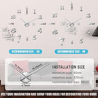 Junkin 3D Large Frameless DIY Wall Clock Modern Decor Family Quote Wall - Image 5