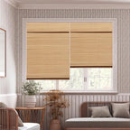 LUCKUP Cordless Bamboo Roman Blinds Shades - Image 7