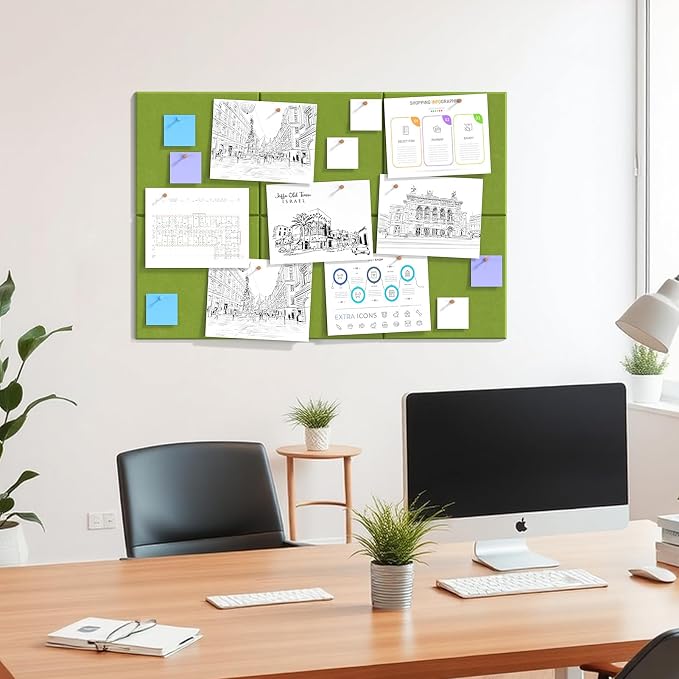 MaxGear Large Cork Board for Wall 36" x 24", Forest Green Bulletin Board - Image 9