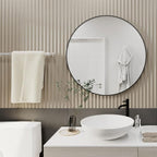 HARRITPURE Round Mirror 19.6" Black Wall Mounted Circle Mirror - Image 7