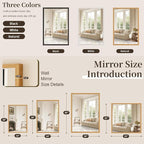 Syndra Natural Wood Frame Bathroom Mirror, 24x36'' Modern Vanity Mirror - Image 7