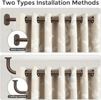Curtain Rods 36-88 Inch, Bronze Wrap Around Blackout Curtain Rods - Image 4