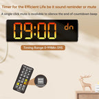 Soobest 14.2" Large Digital Wall Clock, LED Large Display, Gym Countdown Timer - Image 5