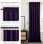 NICETOWN Purple Velvet Curtains and Drapes, Extra Long Elegant Wall Backdrop - Image 6
