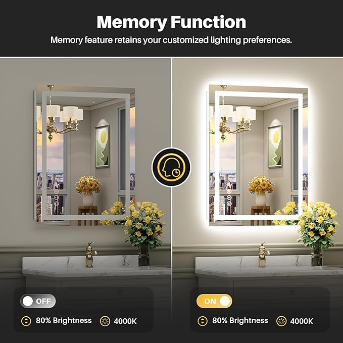 30x36 Inch LED Bathroom Mirror - Image 6