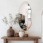 Delma Irregular Wall Mirror, Frameless Decorative Mirror by Delma