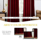 NICETOWN Red Blackout 120" Velvet Curtains - Image 6