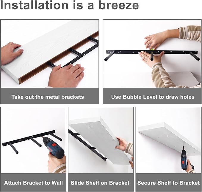 Fixwal Floating Shelves for Wall, Bathroom and Kitchen, for Storage, Room Decor - Image 7