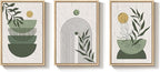 Large Framed Sage Green Boho Wall Art - Image 8