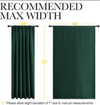 NICETOWN 2 Panels Blackout Curtains, Rod Pocket Window Curtains Room Darkning - Image 6