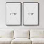 Large Framed Black and White Neutral Abstract Wall Art - Image 4