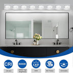IZORRO LED Modern Bathroom Lights Fixtures, Chrome Acrylic Wall Lighting - Image 4